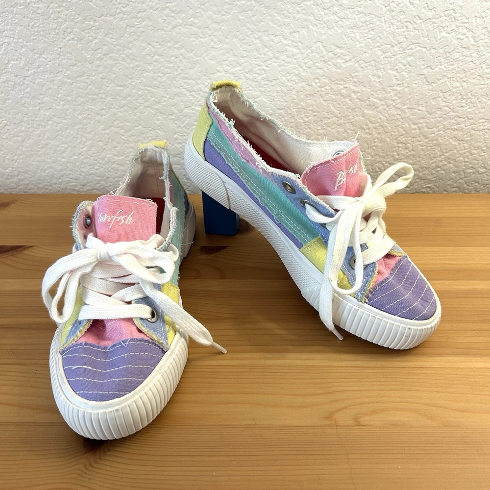 Blowfish Malibu Clay K Sneakers Kids Size 3 Shoes Pink Patchwork School Fun